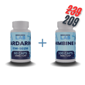 Cardarine GW-501516 10mg 60 caps + Yohimbine HCL 5mg 100 caps