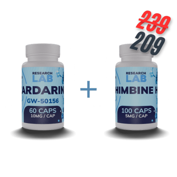 Cardarine GW-501516 10mg 60 caps + Yohimbine HCL 5mg 100 caps
