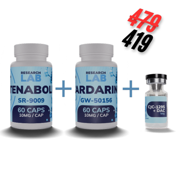 Stenabolic SR-9009 10mg 60 caps + Cardarine GW-501516 10mg 60 caps + CJC-1295 + DAC 5mg