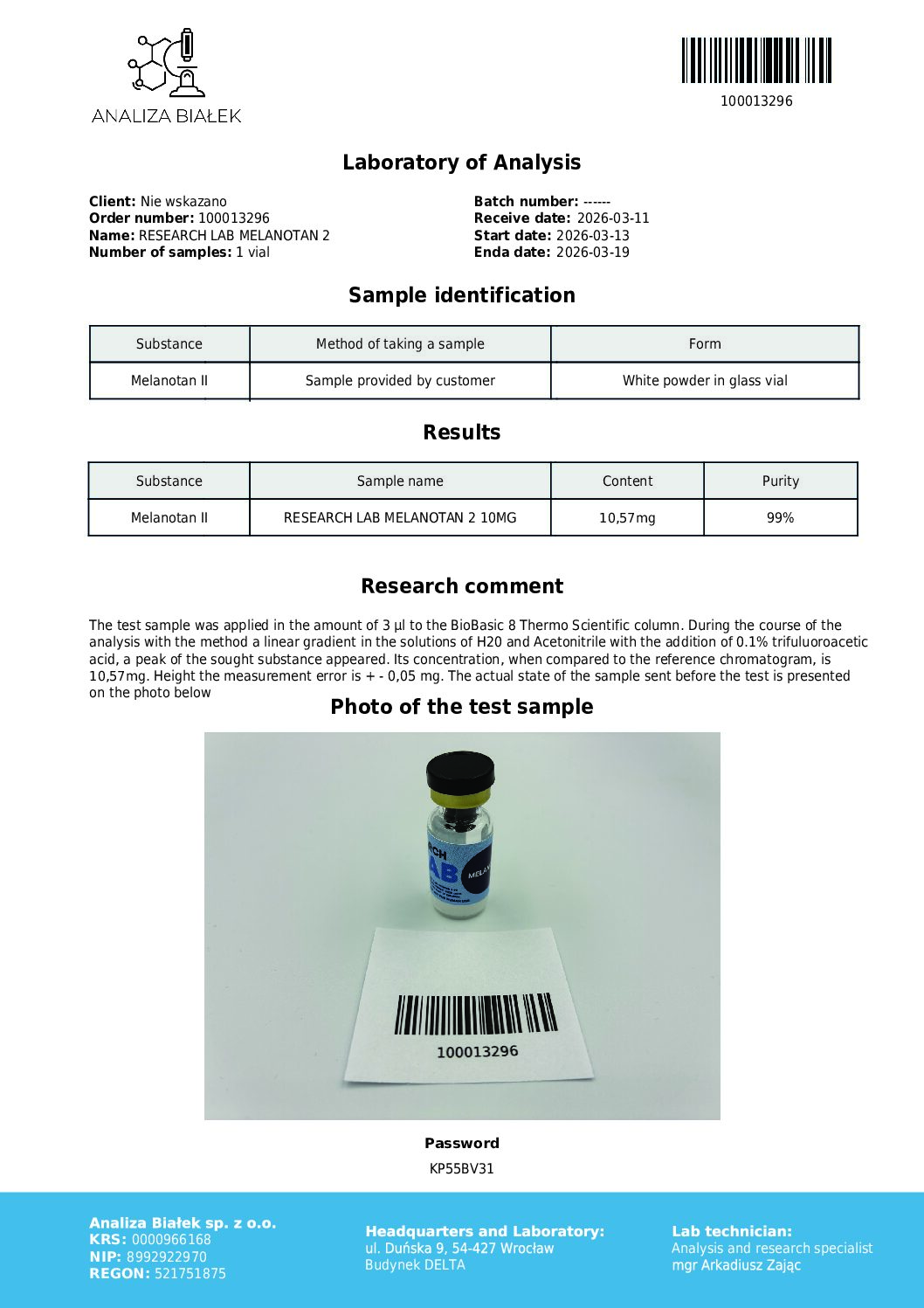 Melanotan 2 10mg - Image 2